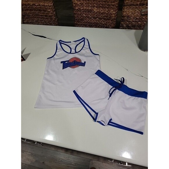 Space Jam Tune Squad Varsity Halloween Costume, Pajamas Shorts & Tank Top SMALL - Picture 2 of 9